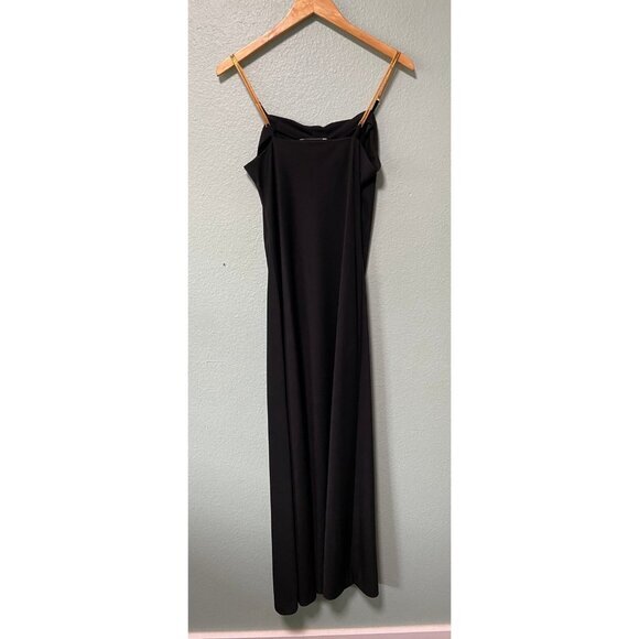 Vintage‎ Adrianna Papell Evening Black and Gold Dress Size 6 - Picture 2 of 10